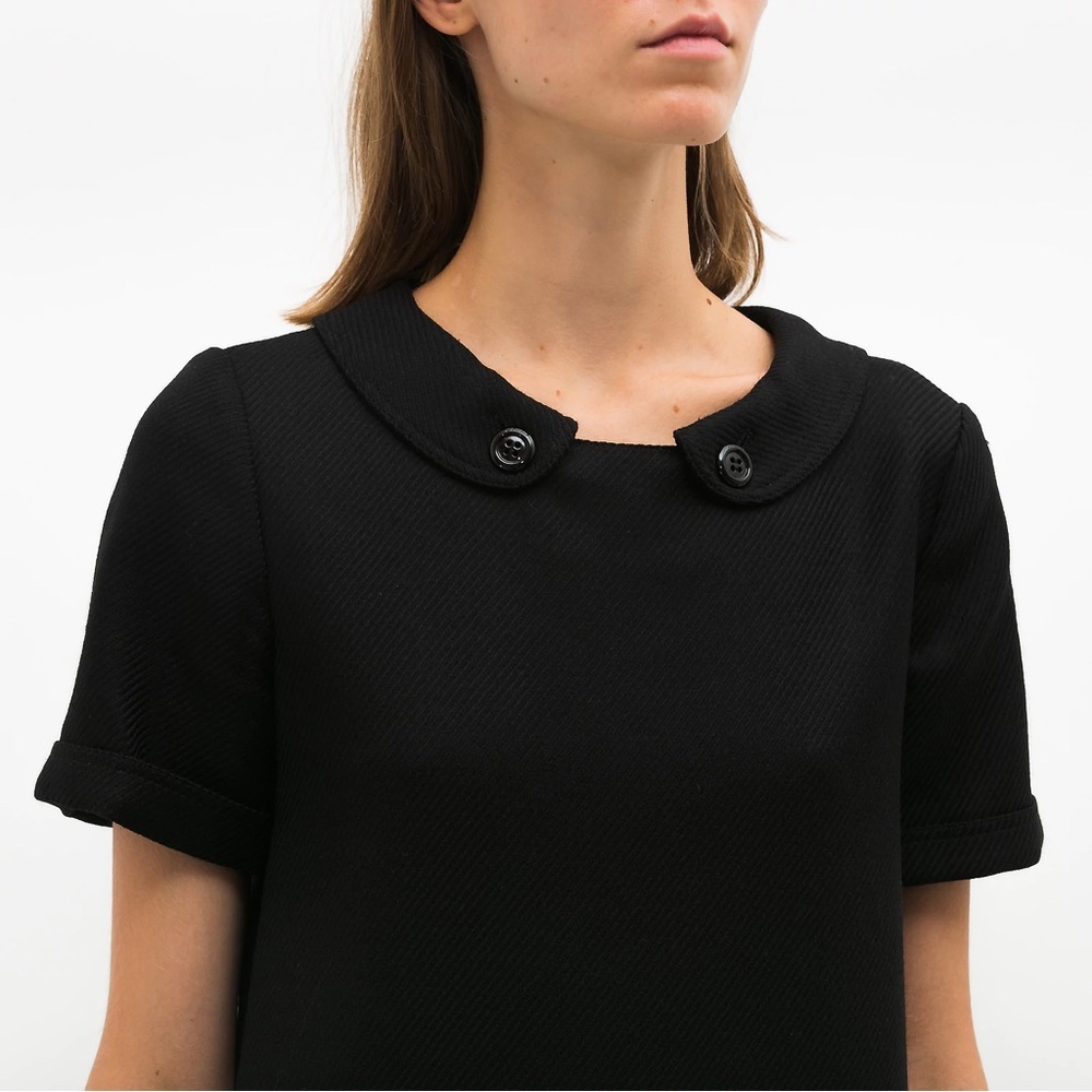 Burberry Black Wool Dress Peter Pan Collar - Picture 6 of 12